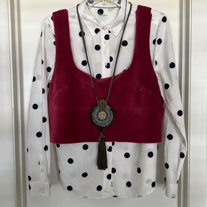 Anthropologie /Maeve cropped corduroy vest. NWT